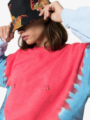 Collina Strada pierced contrast print sweatshirt