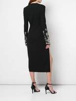 Thumbnail for your product : Oscar de la Renta crystal embellished sleeve dress