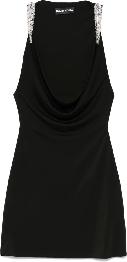 David Koma Pleated Evening Dress With U-Neck And Racerback David Koma Pleated Evening Dress With U-Neck And Racerback