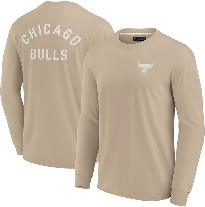 Unisex Fanatics Signature Khaki Chicago Bulls Elements Super Soft Long Sleeve T-Shirt