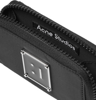 Acne Studios Logo-Appliqued Ripstop Zip-Around Cardholder With Lanyard