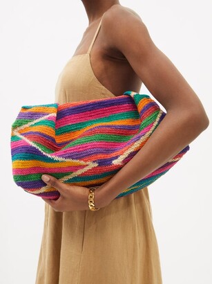 Sensi Maxi Stripe-weave Sisal Clutch Bag - Multi - ShopStyle