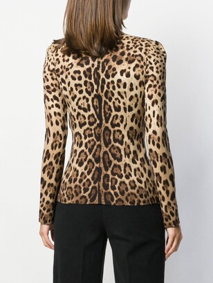 Dolce & Gabbana leopard-print long-sleeve T-shirt