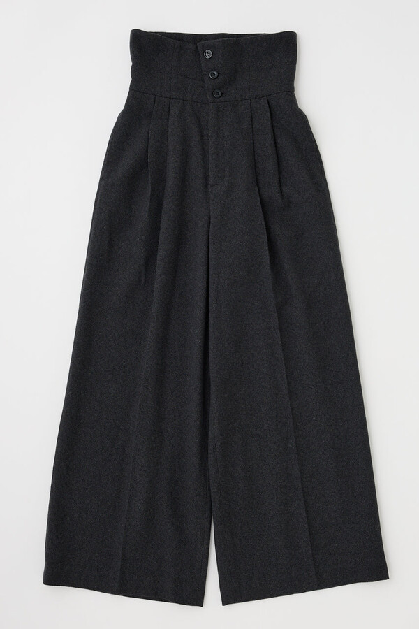 Fold Waist Wide Slacks