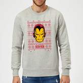 Thumbnail for your product : Marvel Comics The Invincible Ironman Face Grey Christmas Sweatshirt