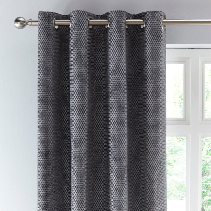 Dunelm Hava Chenille Cushion Grey ShopStyle