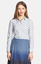 Thumbnail for your product : RED Valentino Owl Print Poplin Blouse