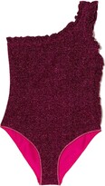 Thumbnail for your product : Oséree Kids Metallic-Effect One-Shoulder Swimsuit