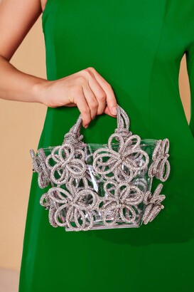 Cult Gaia Bloom Nano Rhinestone Bag in Clear - ShopStyle