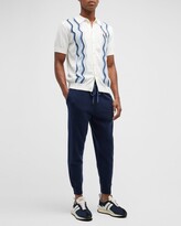 Thumbnail for your product : Twenty Montreal Men's Swirl Stripe Gauzy Knit Polo Shirt
