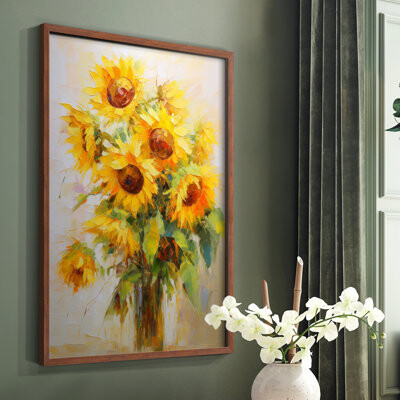 August Grove FLORAL Series CDLI -Premium Framed Print -Ready to Hang - No Nails Required