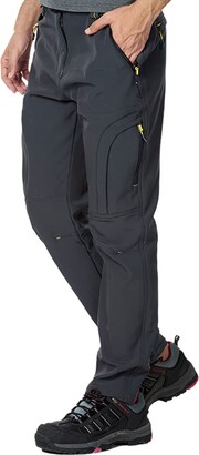 BALEAF Women's Fleece Lined Hiking Pants Winter Insulated Water-Resistant  Slim Ski Pants Windproof Outdoor Shell Black M 