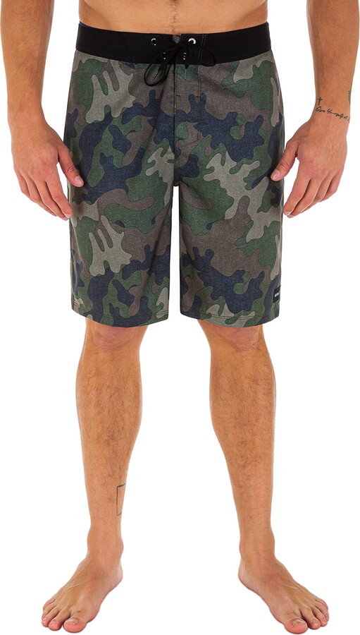 LHSKH Camouflage Mens Swim Trunks Elastic Waist Boardshorts for Men Vintage Mens Swim Shorts 