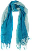 Thumbnail for your product : Elizabeth Koh Turquoise Ombre Woven Scarf