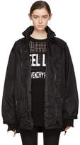 Givenchy - Manteau coupe-vent noir Logo Neck