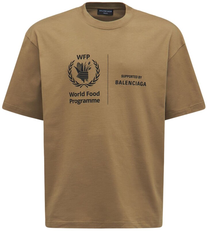 Balenciaga WFP printed cotton jersey t-shirt - ShopStyle