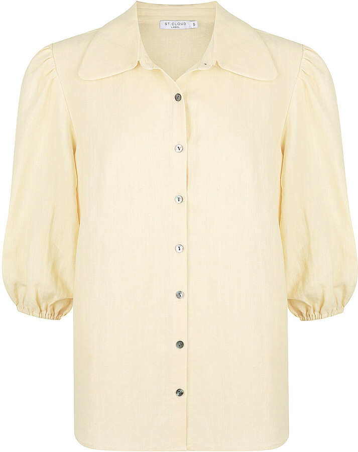 Yellow Button Down Short Sleeve Shirt | Shop the world's largest 
