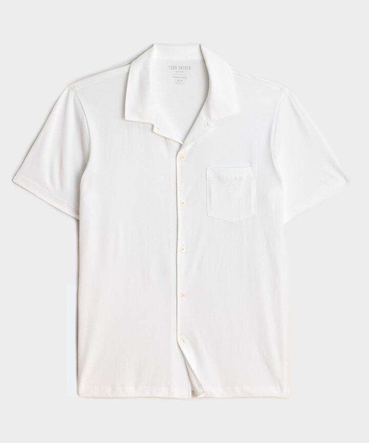 Made in L.A. Jersey Full-Placket Polo
