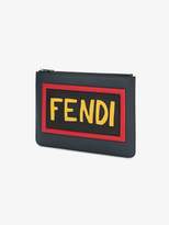 Thumbnail for your product : Fendi Leather pouch with logo