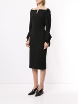 Thumbnail for your product : Roland Mouret Rosslare ruffled-cuff dress