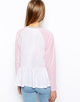 Thumbnail for your product : ASOS Soft Peplum Top in Color Block