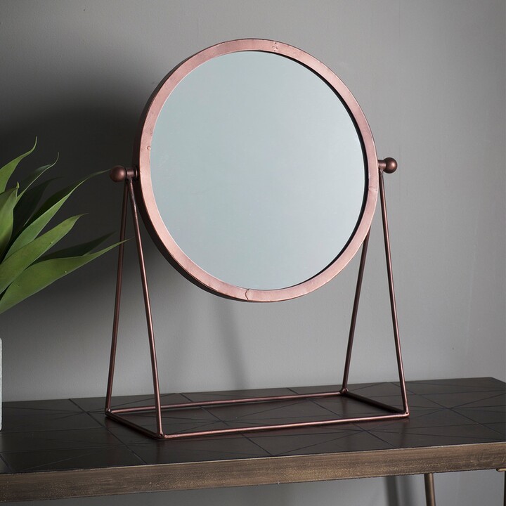Dunelm Sturbridge Round Wall Mirror, 36cm Brown ShopStyle