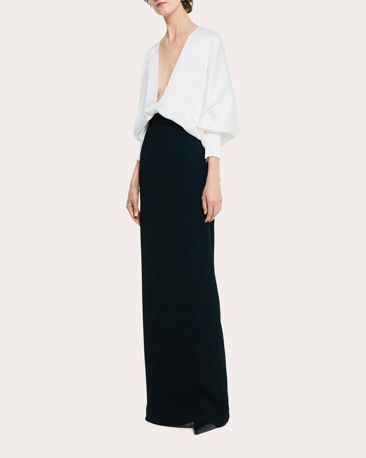 SEV High-Waisted Crepe Maxi Skirt
