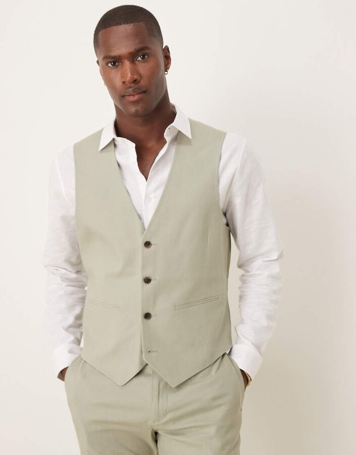 Mens Linen Vest Shop The Largest Collection ShopStyle