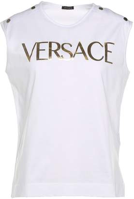 Versace Vintage Logo-print Cotton-jersey Tank Top