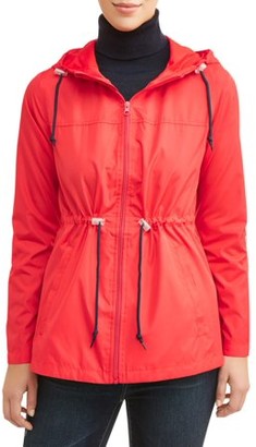 Weathertamer WEATHER TAMER Missy Hooded Packable Anorak--Zips Up Into A Small Pouch
