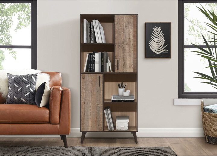 Home Design Janet 2-Door Storage Cabinet, Natural Oak Finish