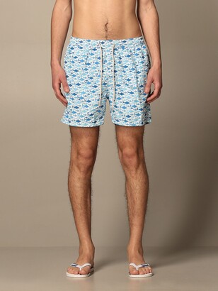 MC2 Saint Barth swim shorts in fish patterned nylon - ShopStyle