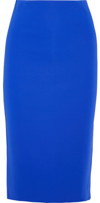 Max Mara Bacino Neoprene Pencil Skirt - Blue