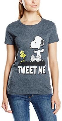 Peanuts Women's Tweet Me Short Sleeve T-Shirt,(Manufacturer Size:X-Large)