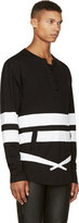 Thumbnail for your product : Pyer Moss Black & White Jason Hockey Jersey