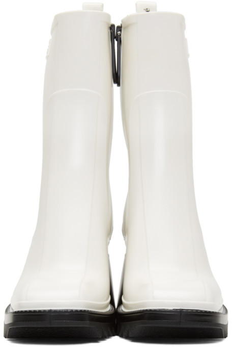 chloe white rain boots