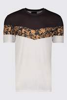 Thumbnail for your product : boohoo Muscle Fit T-Shirt In Baroque & Colour Block