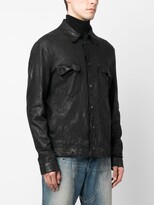 Thumbnail for your product : Salvatore Santoro Leather Shirt Jacket