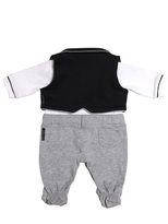 Thumbnail for your product : Armani Junior Cotton Jersey Vest And Romper Set