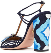 Thumbnail for your product : Aquazzura Samba 105 embellished suede sandals
