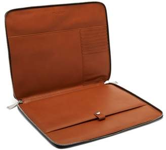 Bottega Veneta Maxi Intrecciato Leather Laptop Case - Mens - Black