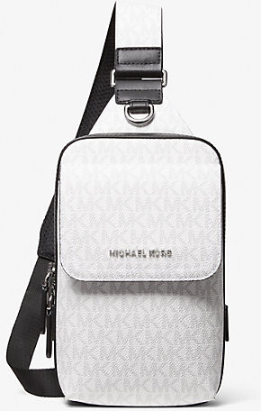 Michael Kors Brooklyn Recylced Nylon and Logo Zip Pouch