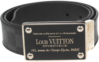 Louis Vuitton Belt Inventeur Damier Graphite Black/Grey in Canvas
