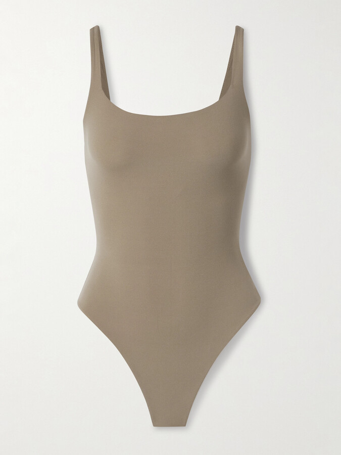 SKIMS Fits Everybody Square Neck Bodysuit - Truffle