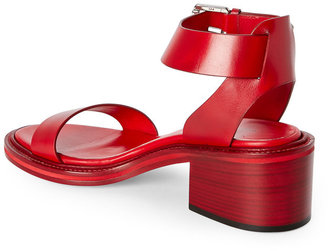 CNC Costume National Red Open Toe Two Piece Sandals