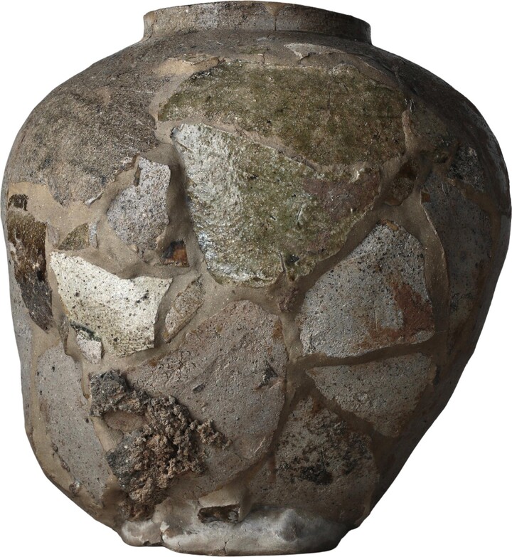 1stDibs Japanese Ceramic Vessel "heian-tsubo" With Subtle Restoration / Wabi-sabi