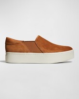 Thumbnail for your product : Vince Warren Suede Platform Skate Sneakers