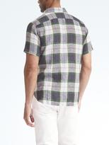 Thumbnail for your product : Banana Republic Camden Standard-Fit Short-Sleeve Plaid Linen Shirt