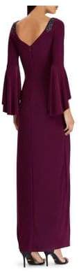 Lauren Ralph Lauren Jersey Bell-Sleeve Gown