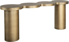 Orren Ellis Risabh 71'' Modern Irregular Nuage Console Table with Sculptural Free Form Design – Architectural Statement Table